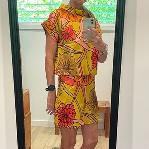 NWOT Jams World dress retro floral print size XS